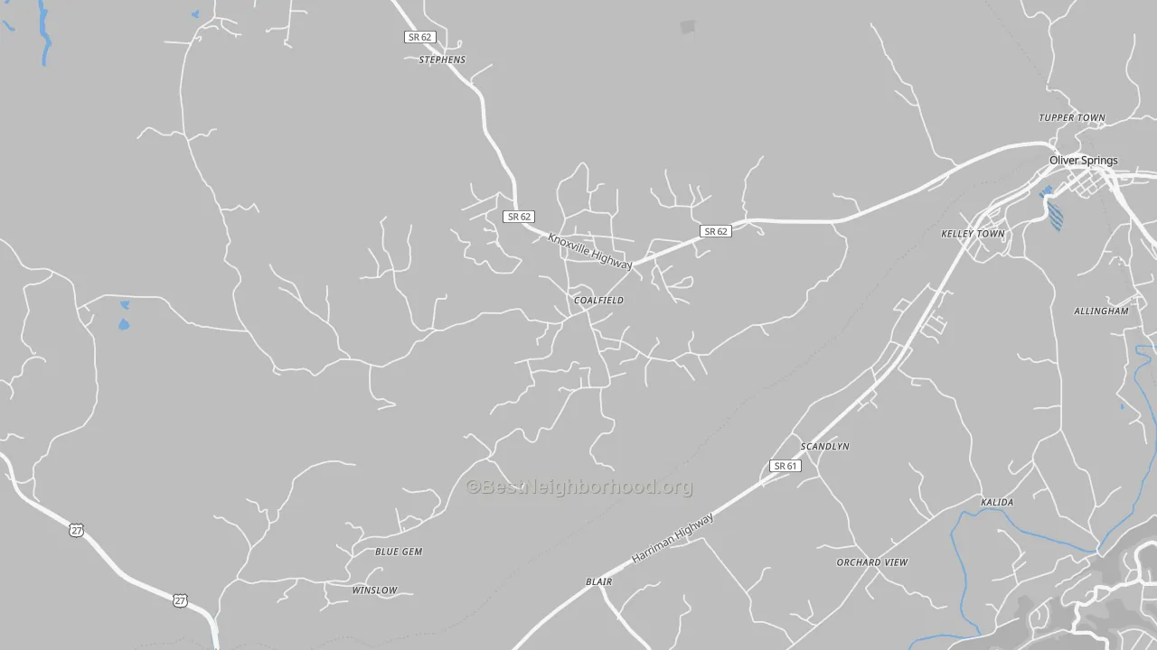 Transit Grade map of Coalfield, TN
