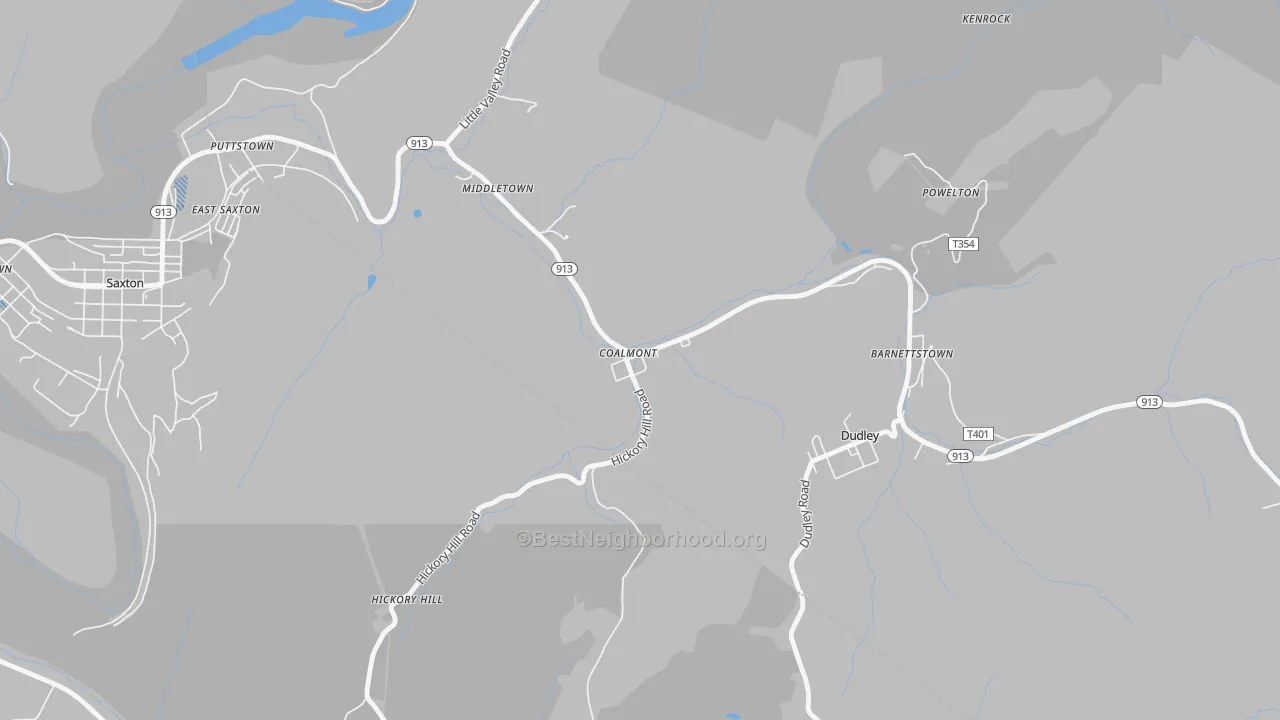 Transit Grade map of Coalmont, PA