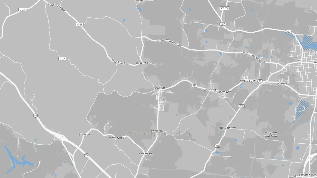 Transit Grade map of Coalton, OH