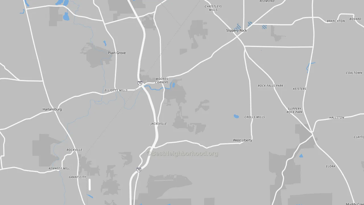 Transit Grade map of Coaltown, PA