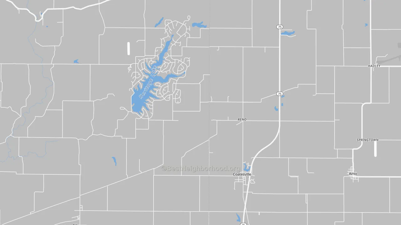 Transit Grade map of Coatesville, IN
