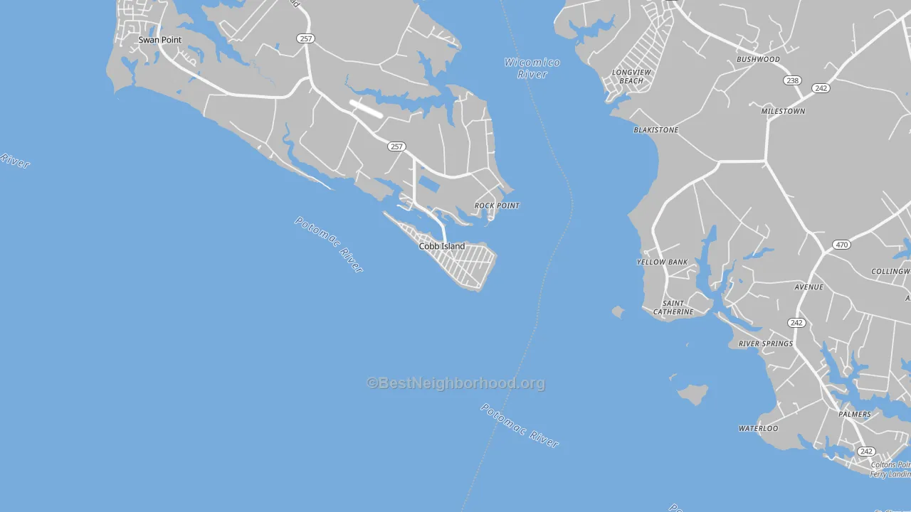 Transit Grade map of Cobb Island, MD