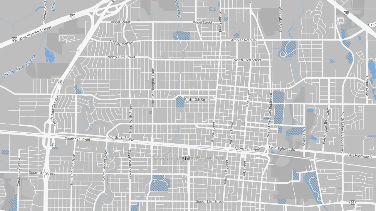 Transit Grade map of Cobb Park Area, Abilene, TX