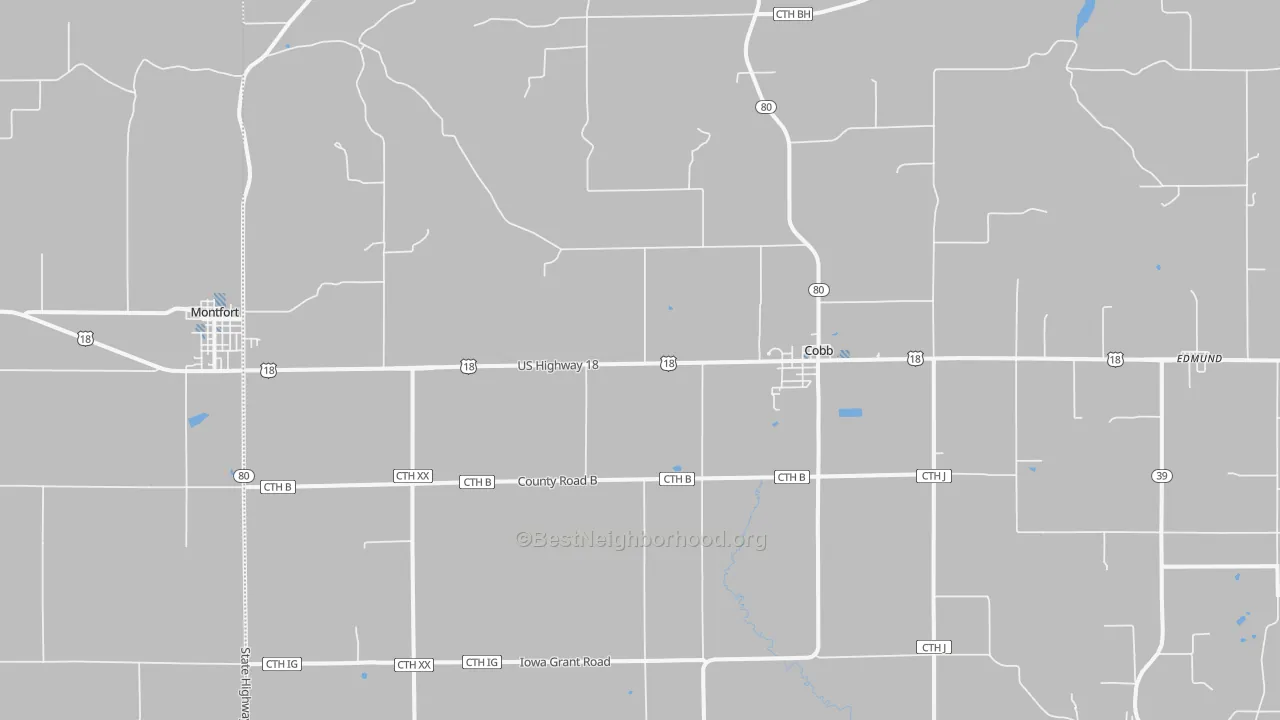 Transit Grade map of Cobb, WI