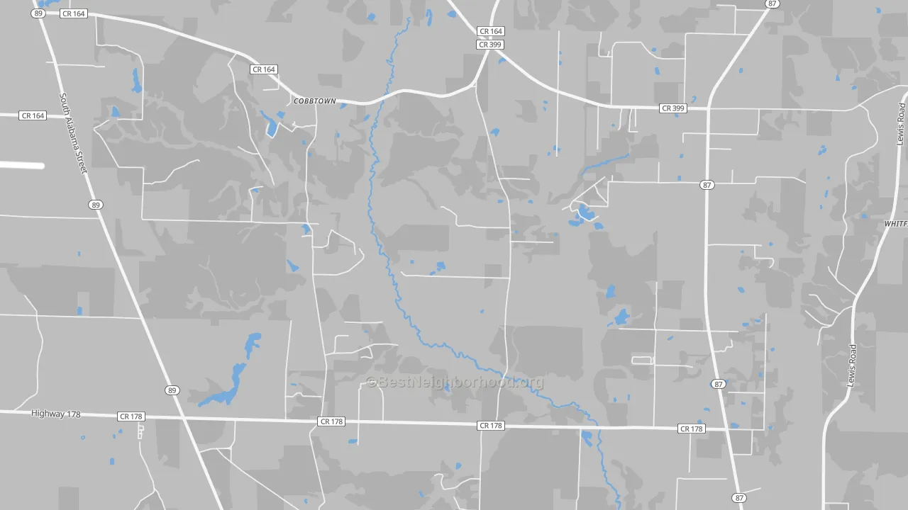 Transit Grade map of Cobbtown, FL