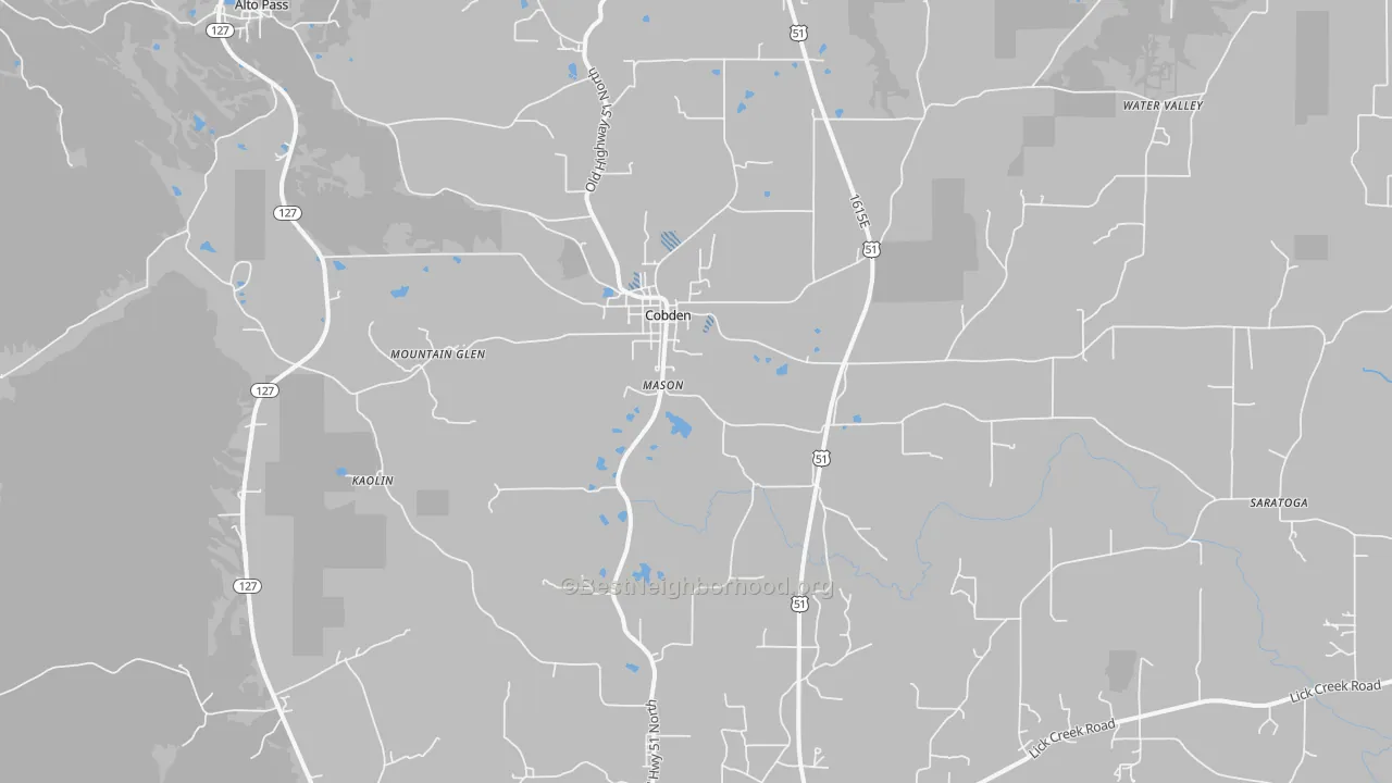 Transit Grade map of Cobden, IL