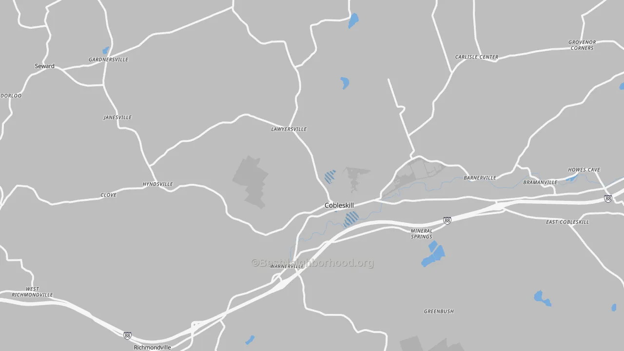 Transit Grade map of Cobleskill, NY