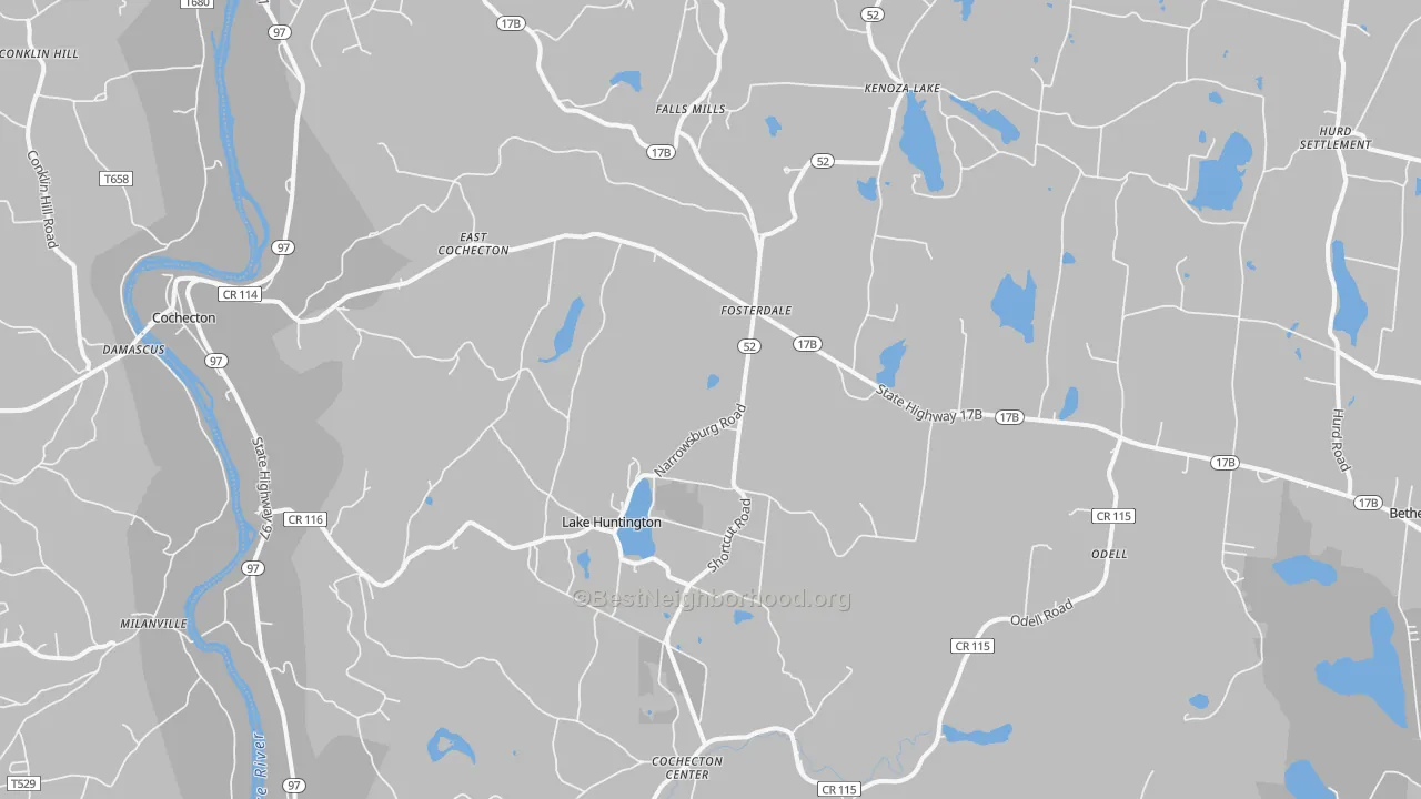 Transit Grade map of Cochecton, NY