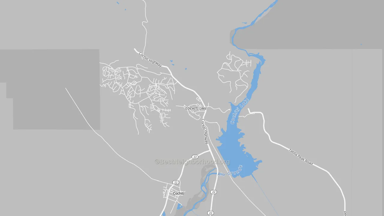 Transit Grade map of Cochiti Lake, NM