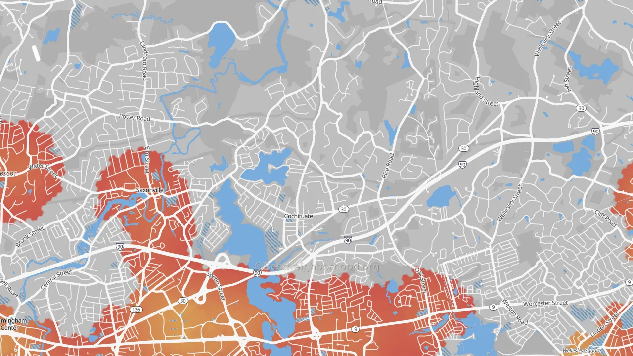 Transit Grade map of Cochituate, MA