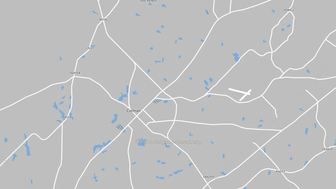 Transit Grade map of Cochran, GA