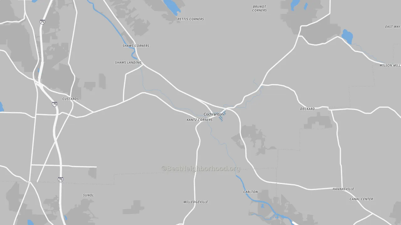 Transit Grade map of Cochranton, PA
