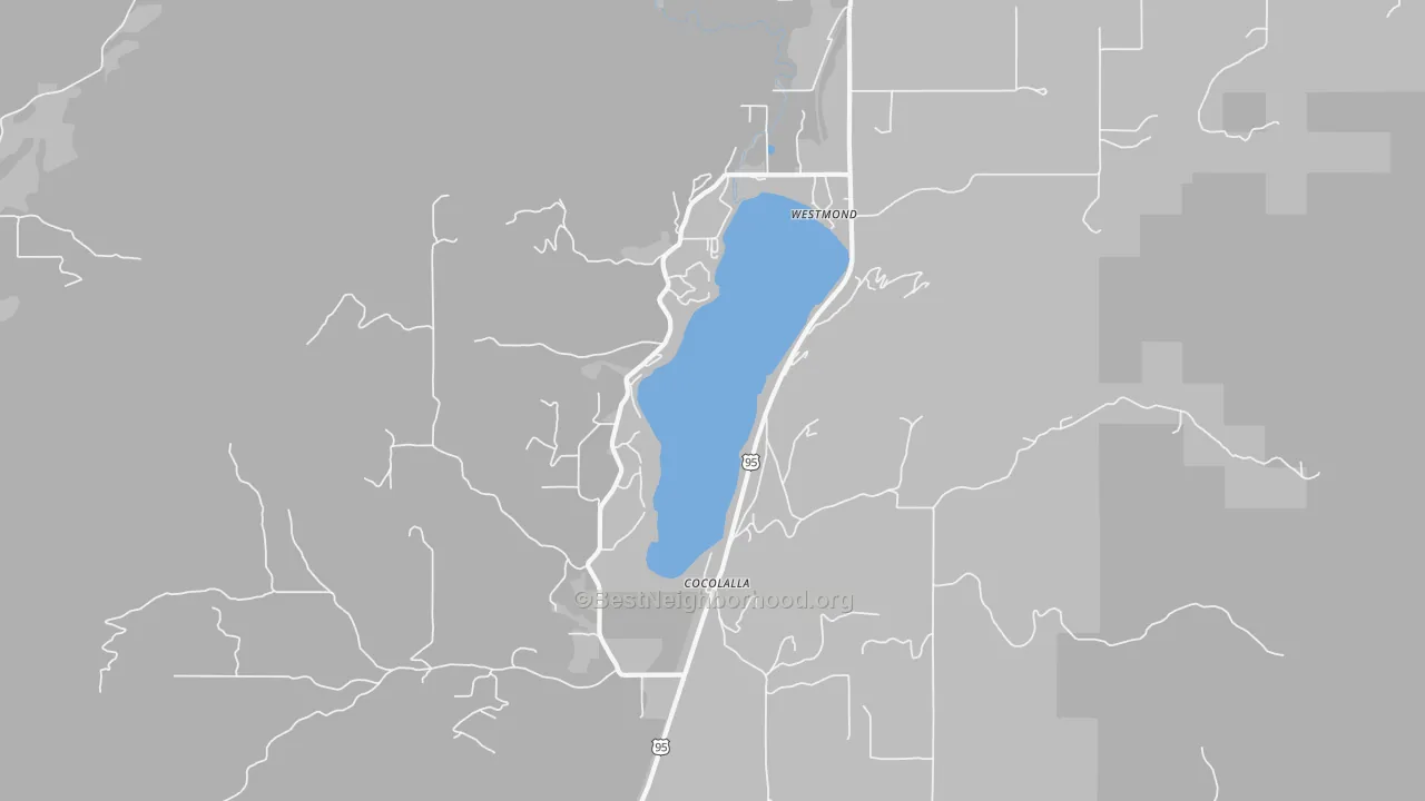 Transit Grade map of Cocolalla, ID