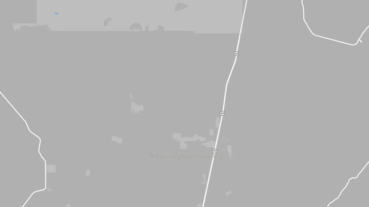 Transit Grade map of Coconino County, AZ