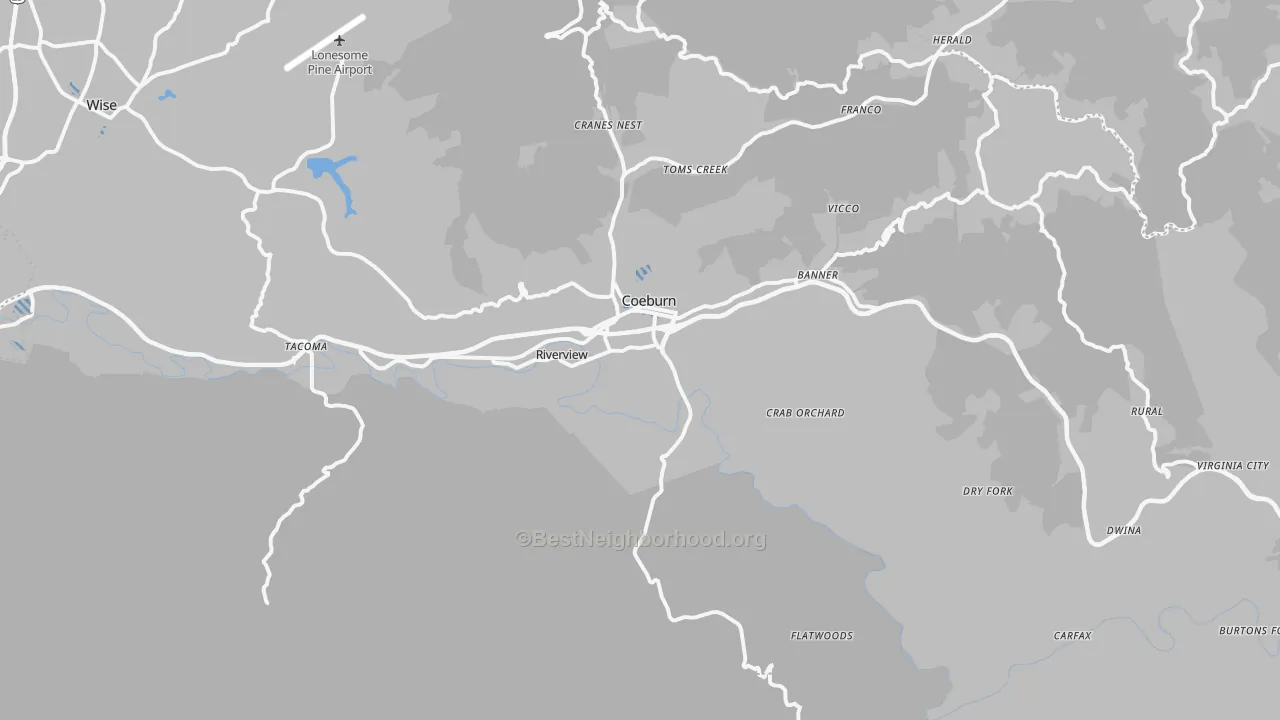 Transit Grade map of Coeburn, VA