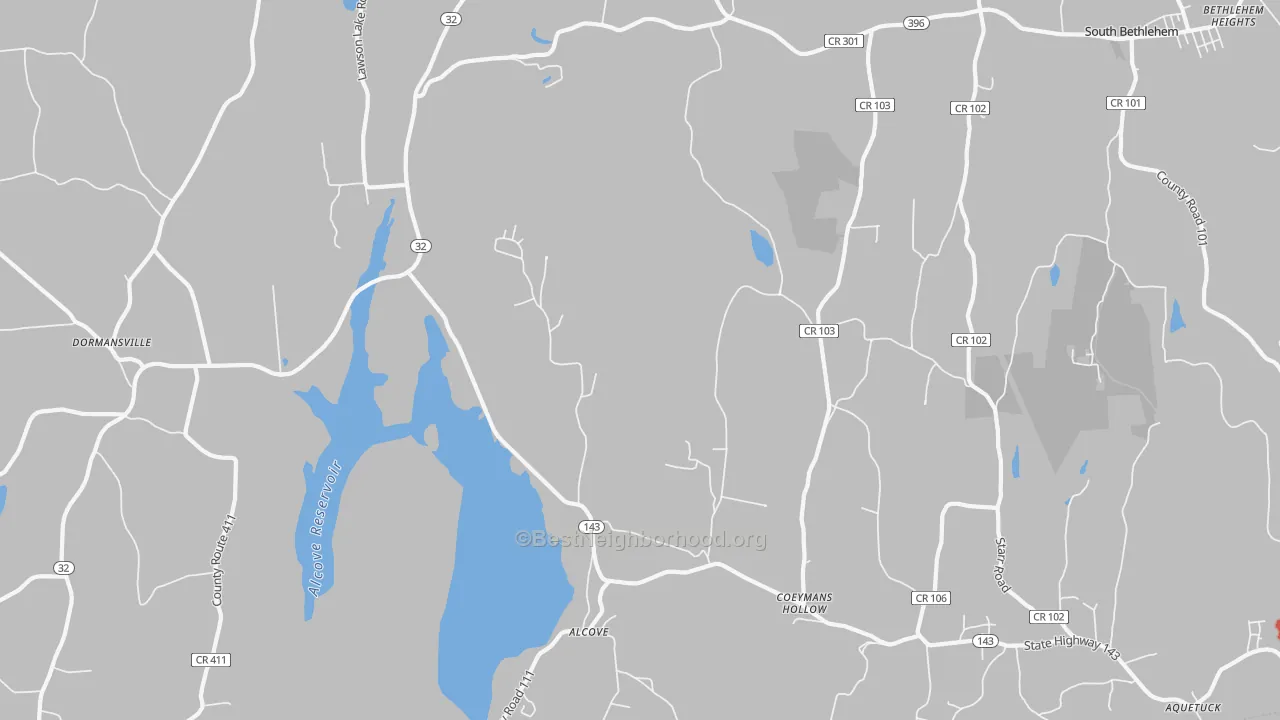 Transit Grade map of Coeymans Hollow, NY