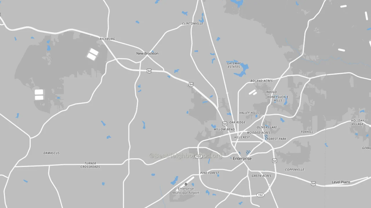 Transit Grade map of Coffee County, AL