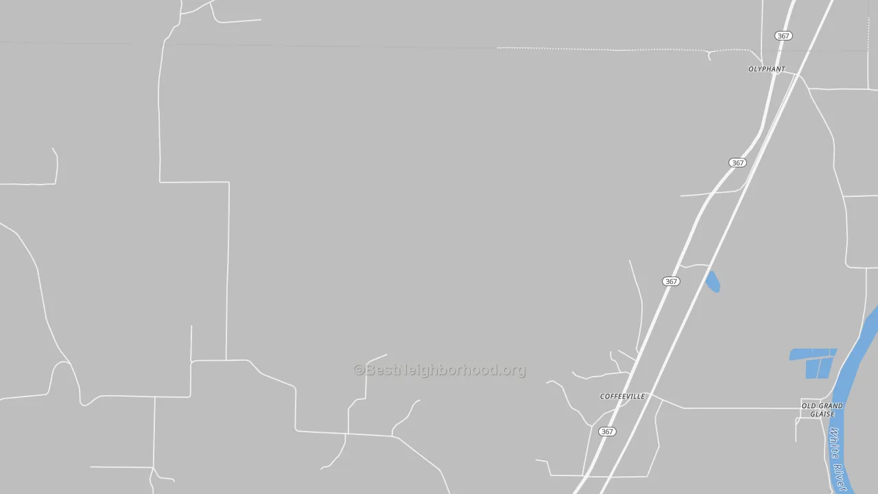 Transit Grade map of Coffeeville, AR