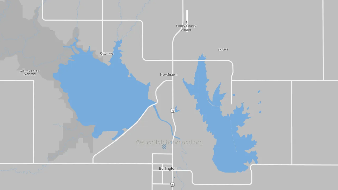 Transit Grade map of Coffey County, KS