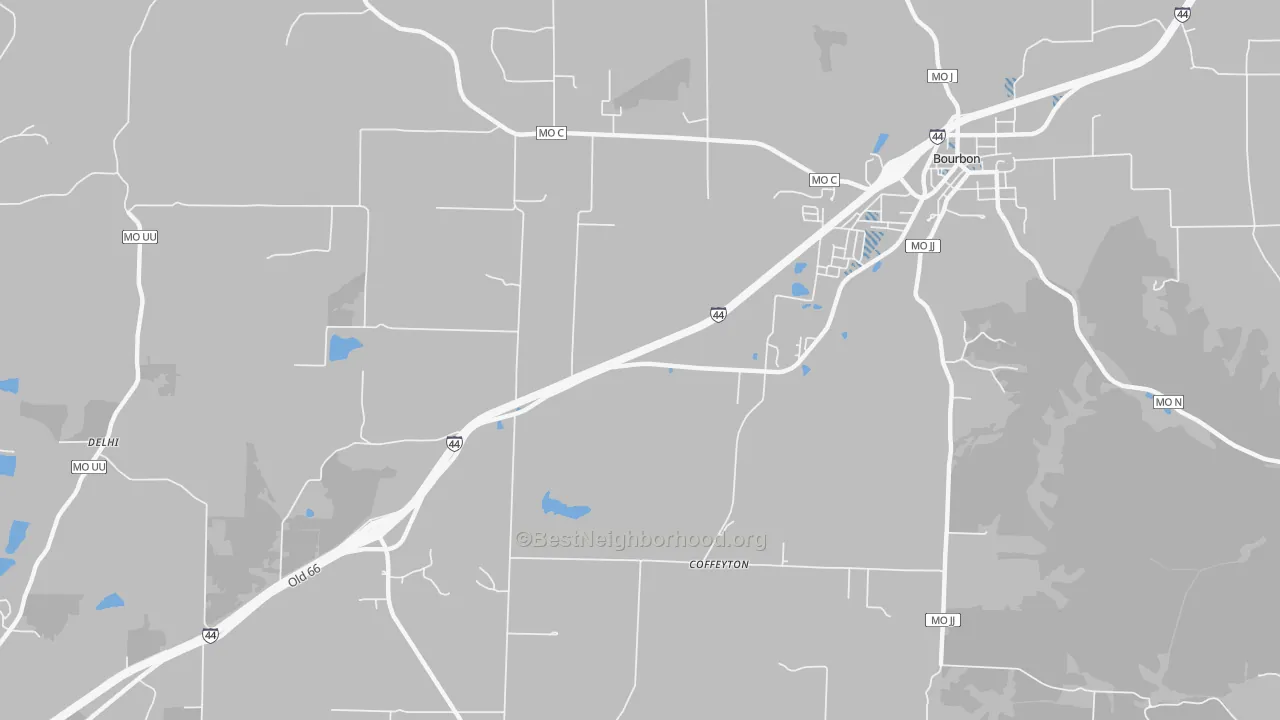 Transit Grade map of Coffeyton, MO