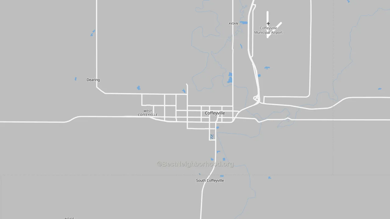 Transit Grade map of Coffeyville, KS
