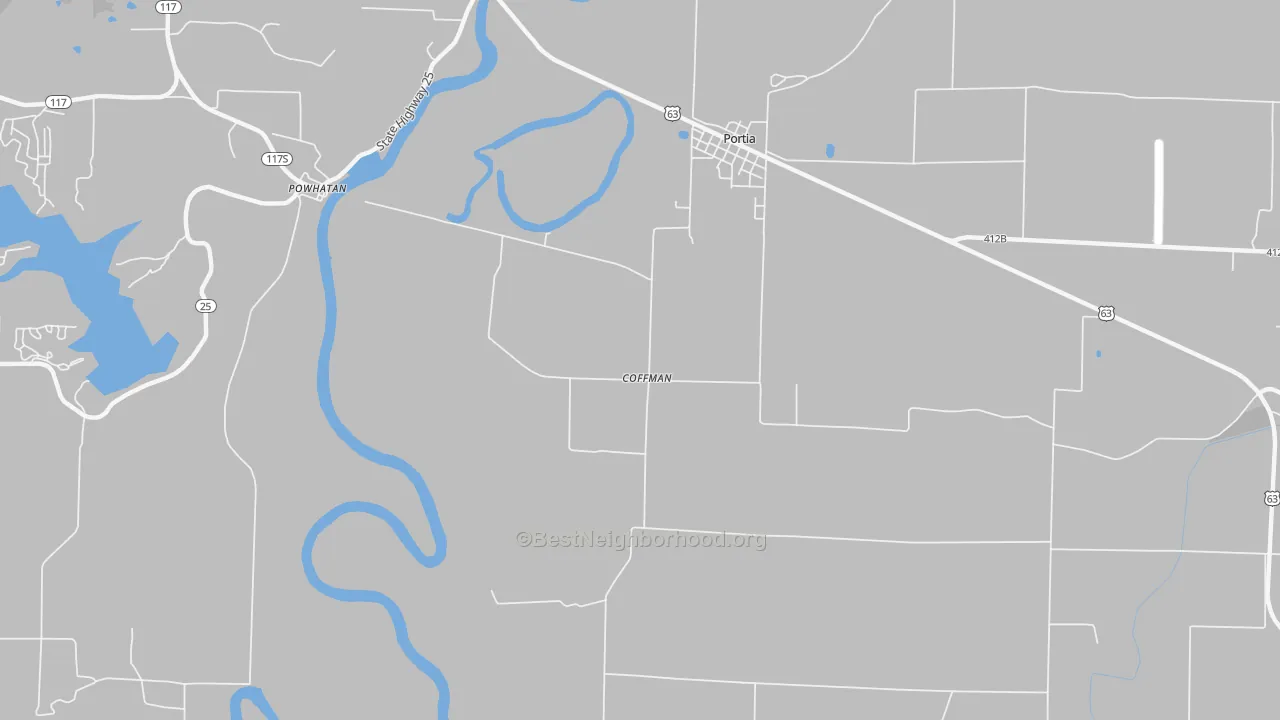 Transit Grade map of Coffman, AR