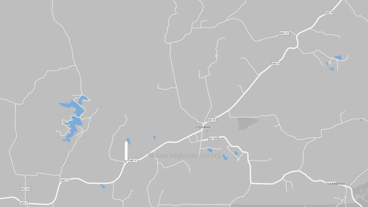 Transit Grade map of Coffman, MO
