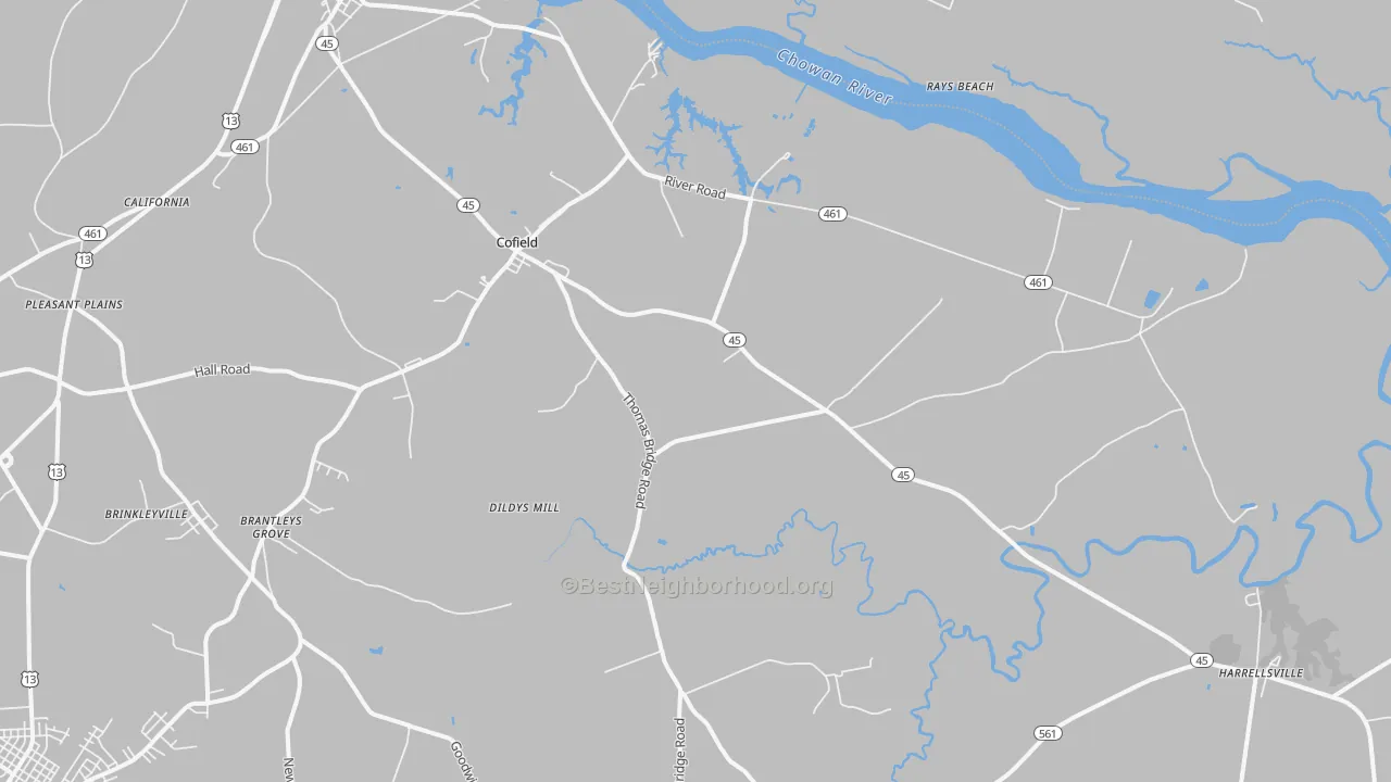 Transit Grade map of Cofield, NC