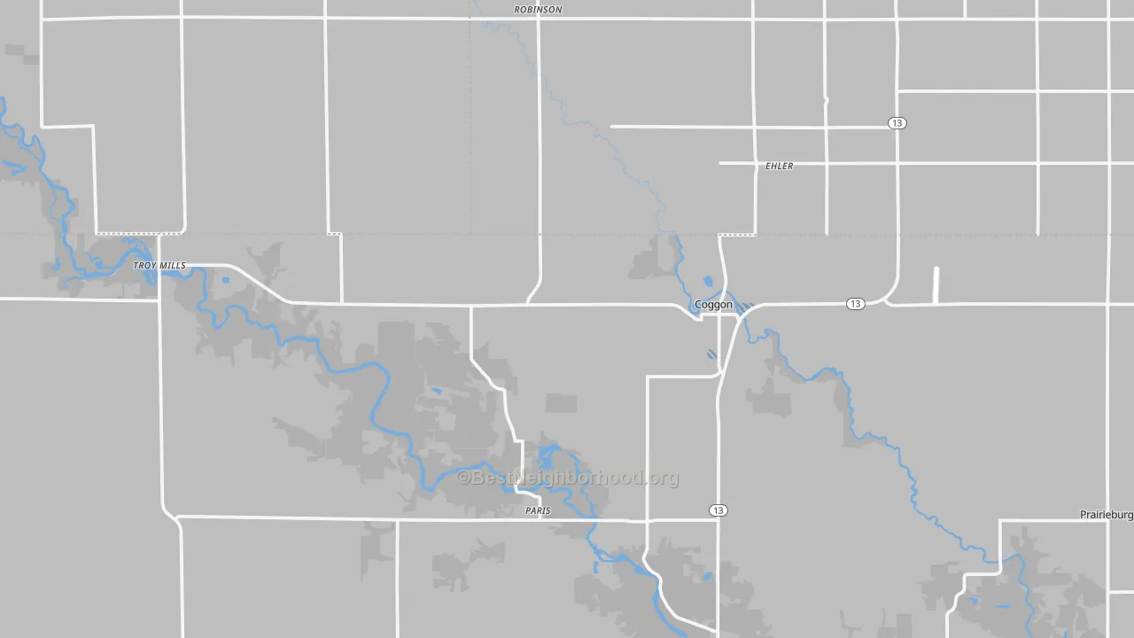 Transit Grade map of Coggon, IA