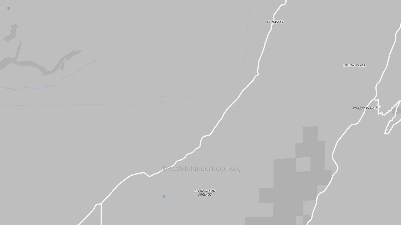 Transit Grade map of Cohasset, CA