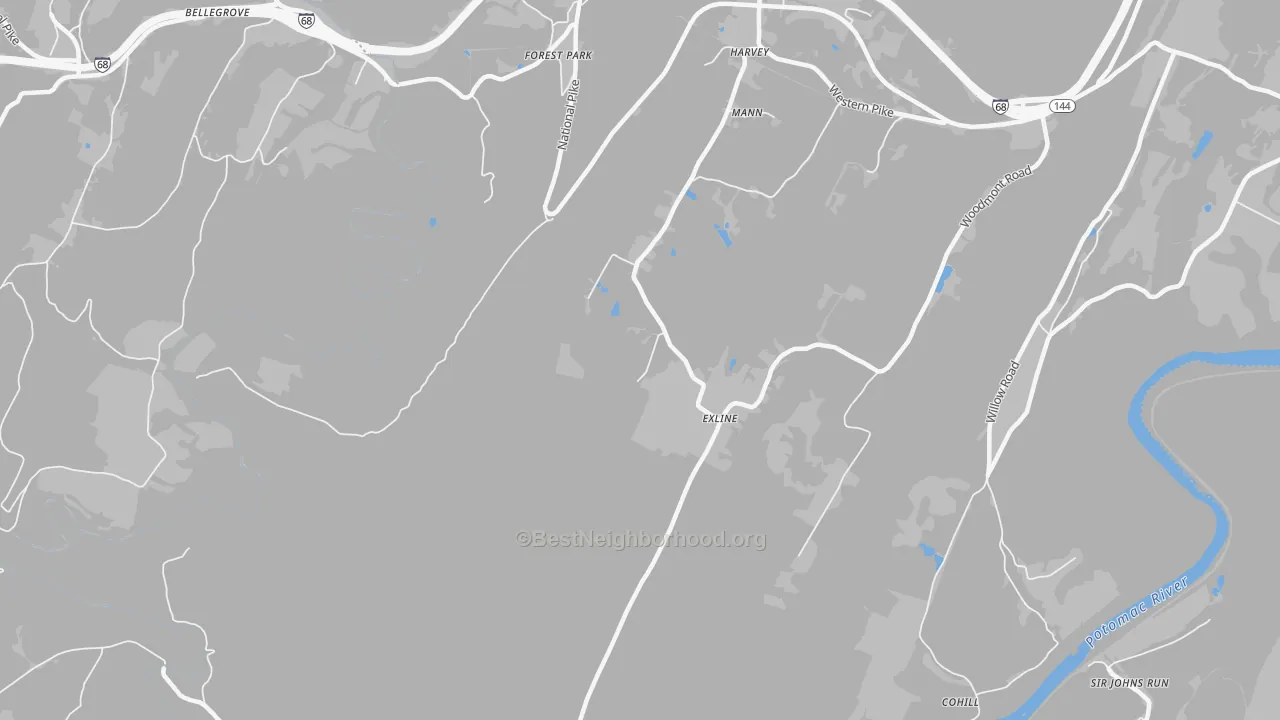 Transit Grade map of Cohill, MD