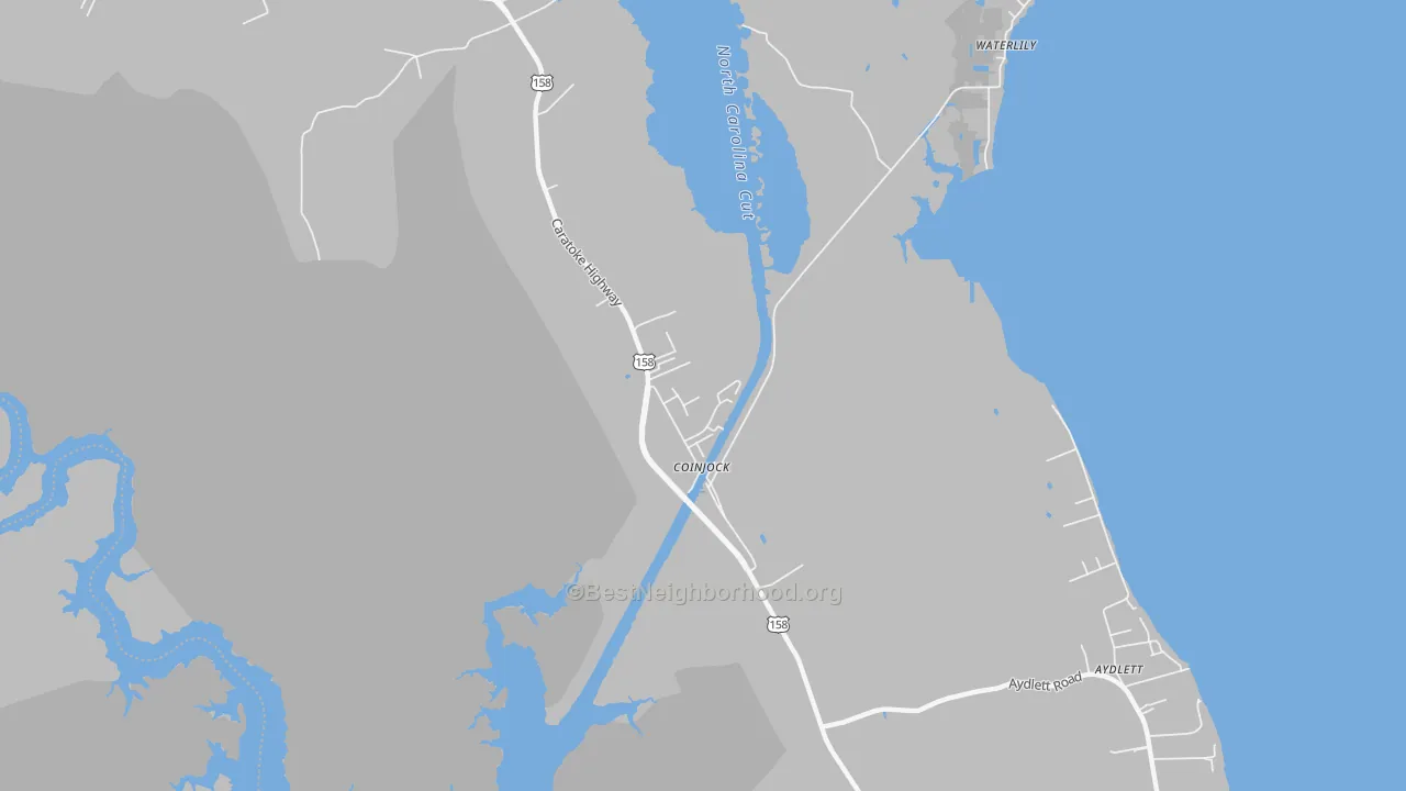 Transit Grade map of Coinjock, NC