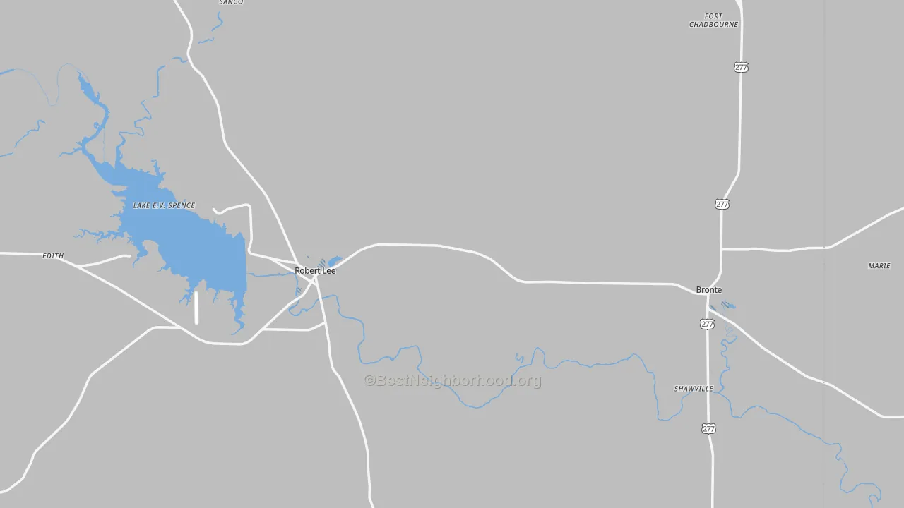 Transit Grade map of Coke County, TX