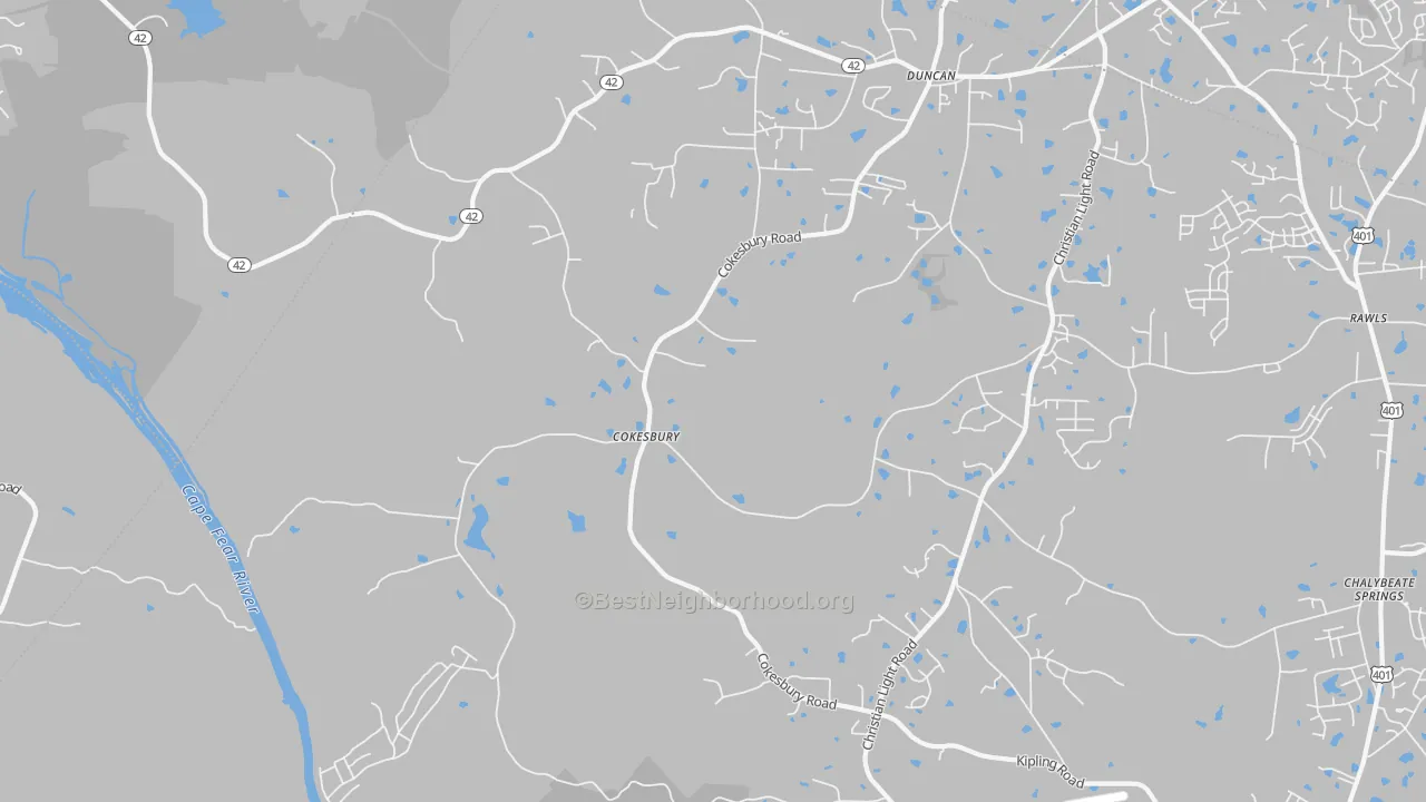 Transit Grade map of Cokesbury, NC