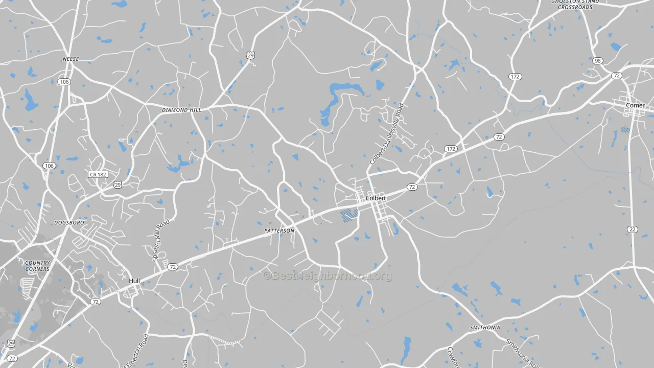 Transit Grade map of Colbert, GA