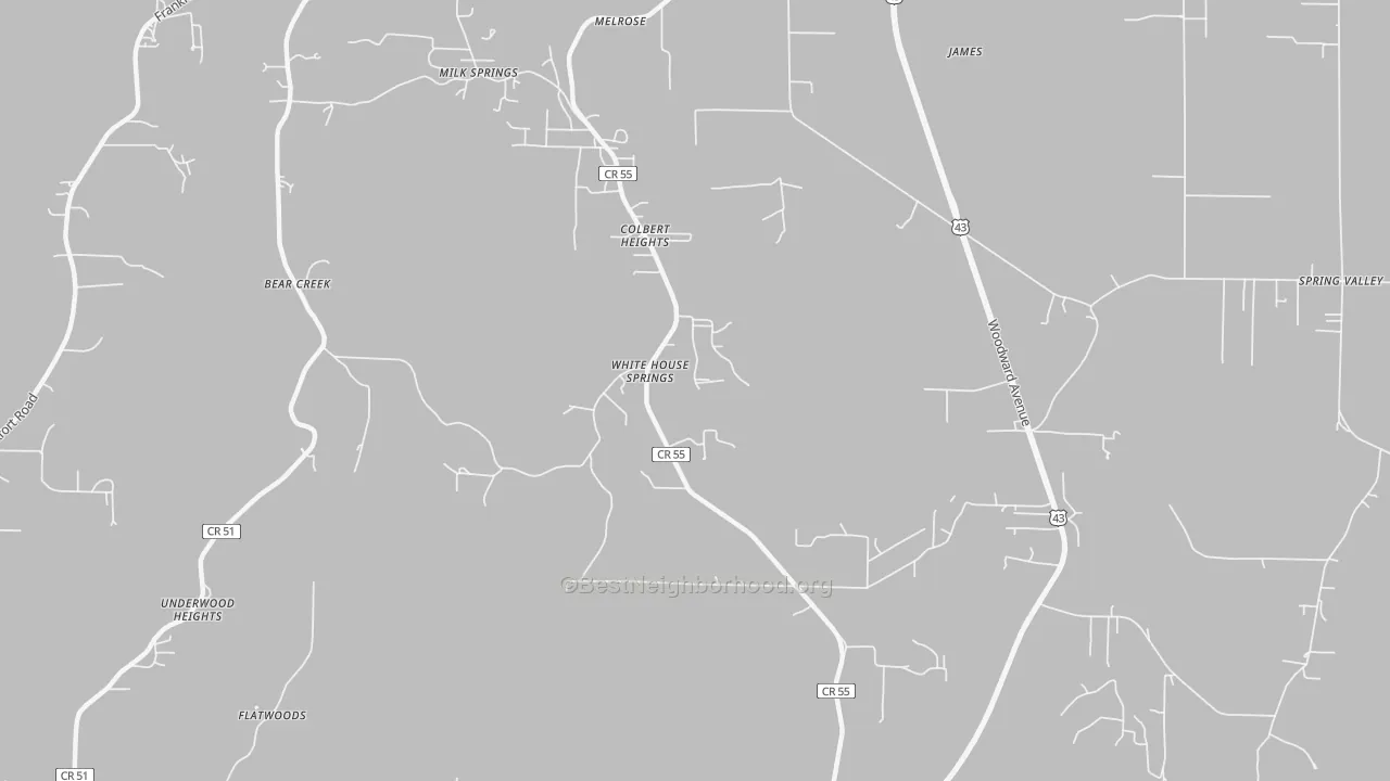 Transit Grade map of Colbert Heights, AL