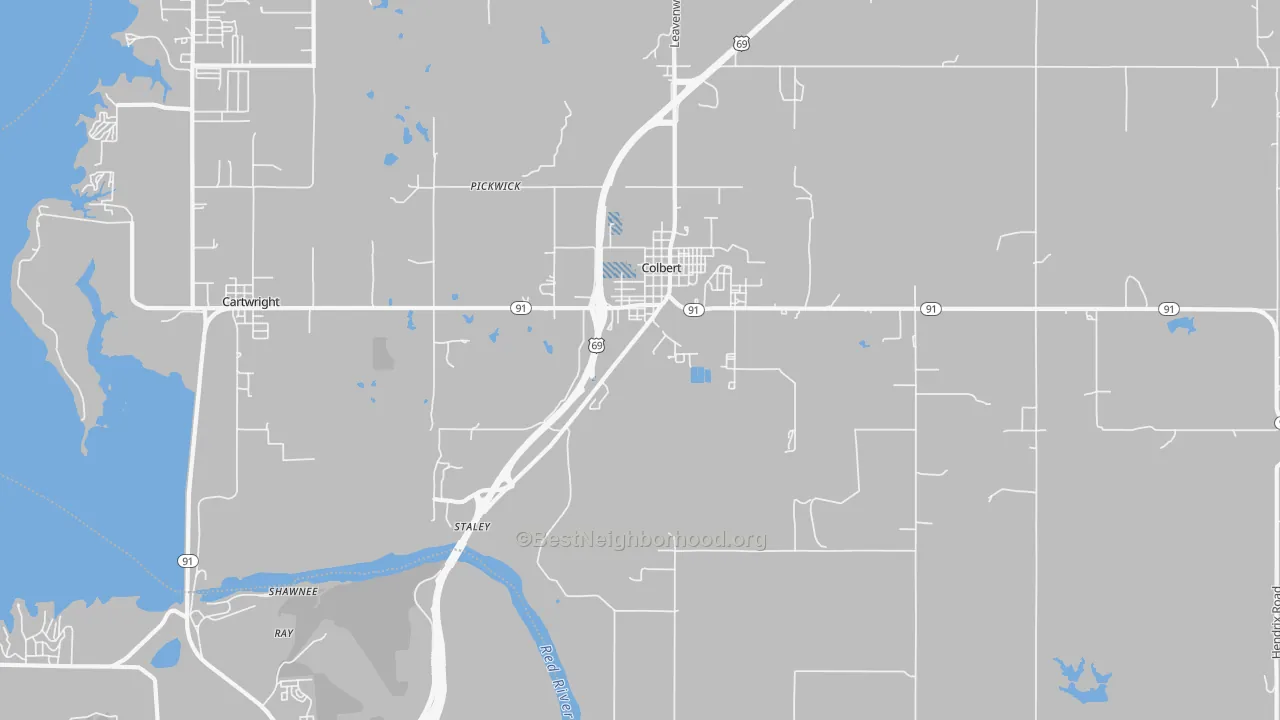 Transit Grade map of Colbert, OK