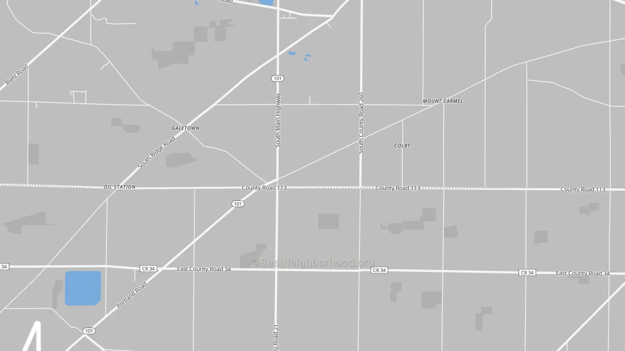 Transit Grade map of Colby, OH