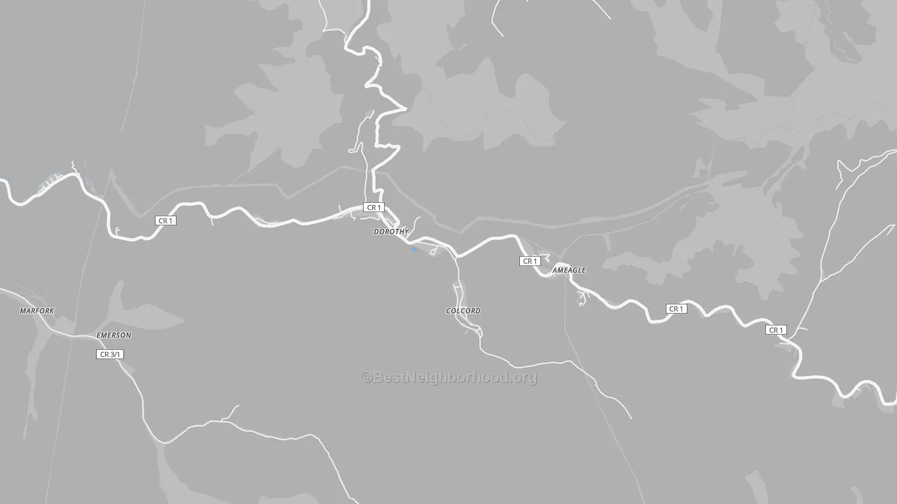 Transit Grade map of Colcord, WV