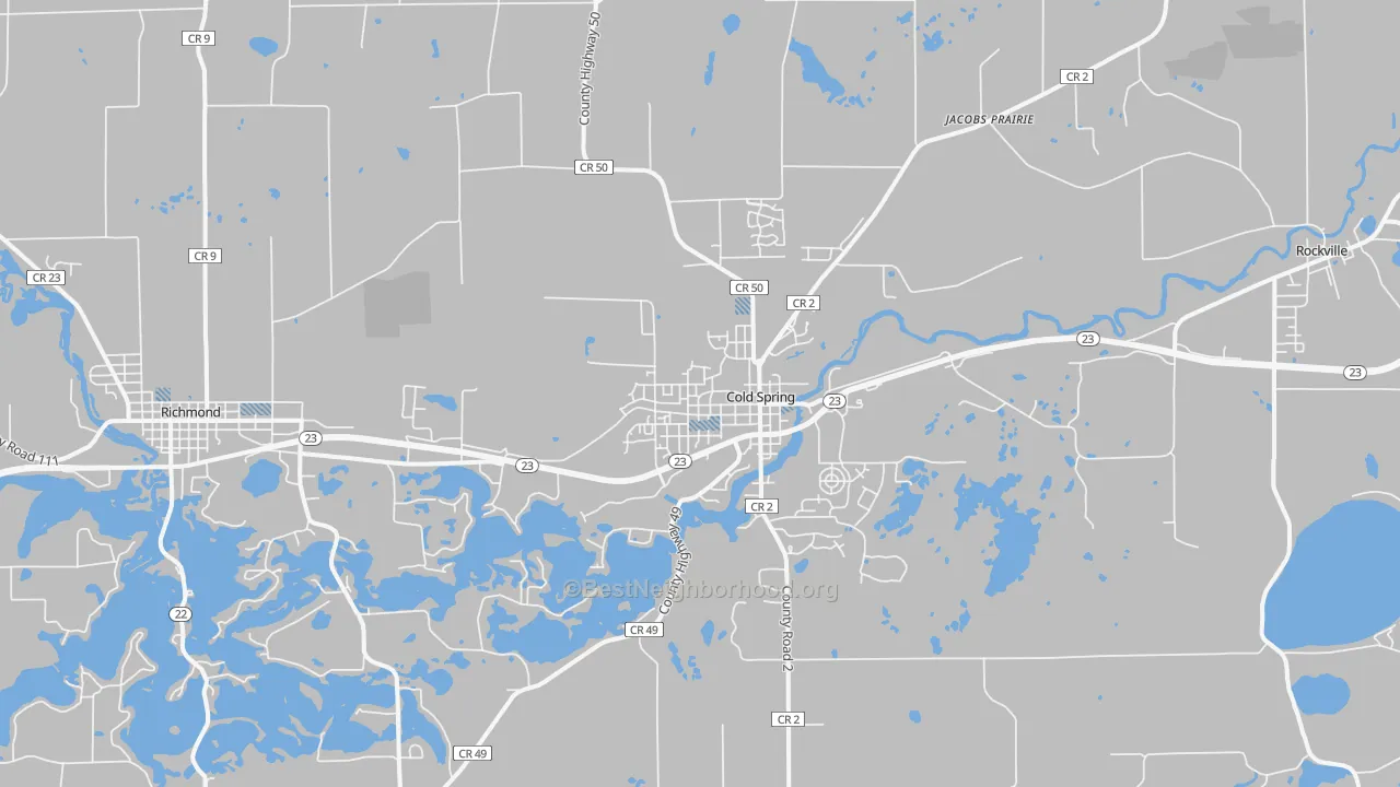 Transit Grade map of Cold Spring, MN