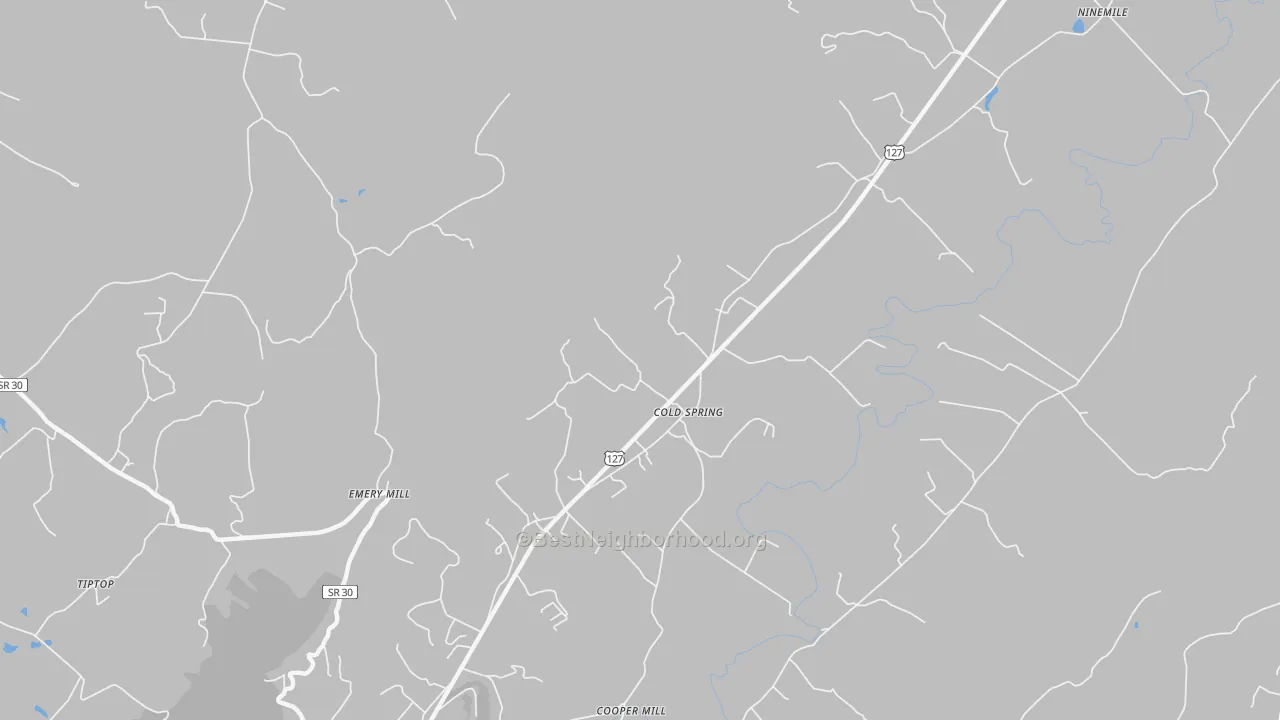 Transit Grade map of Cold Spring, TN
