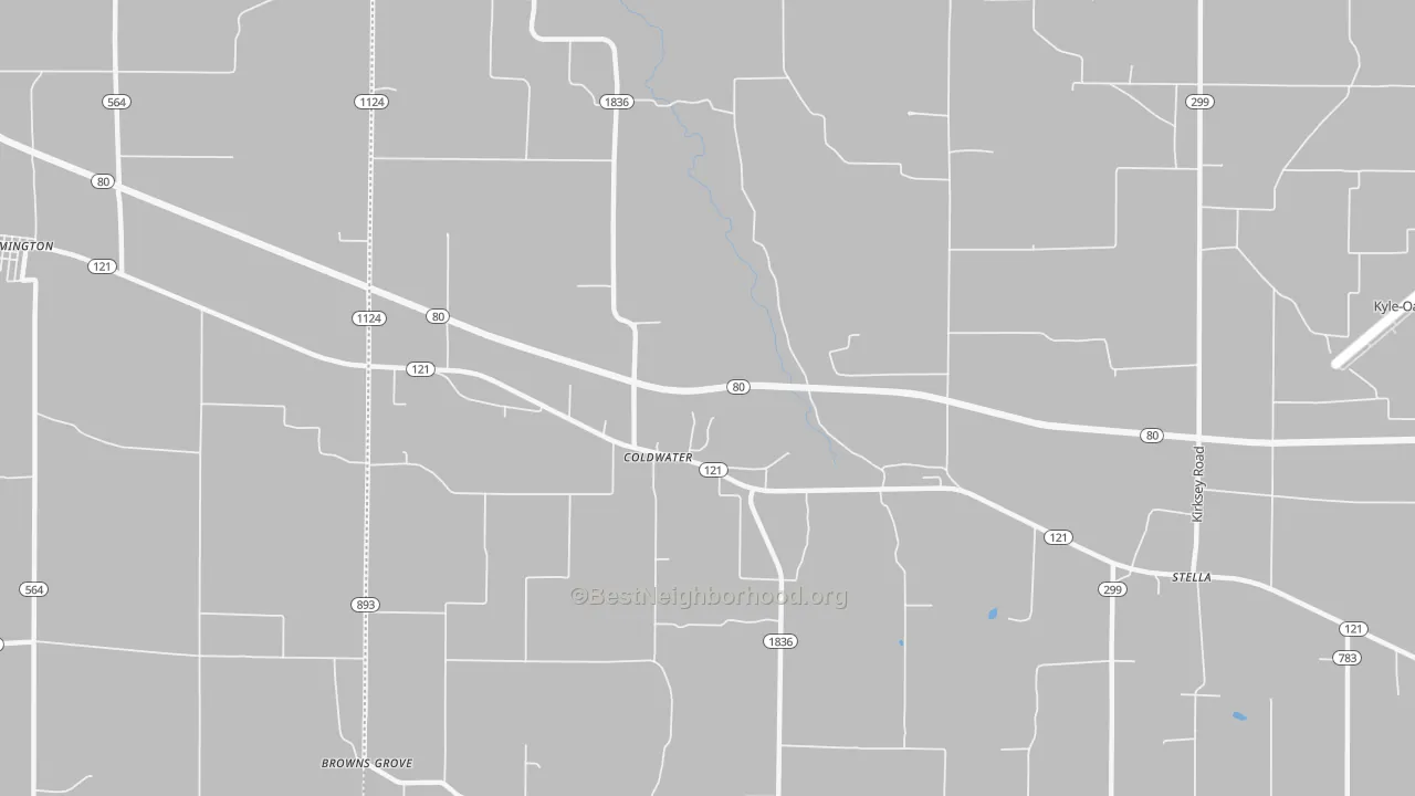Transit Grade map of Coldwater, KY