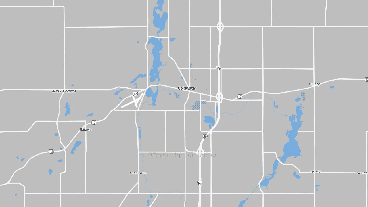 Transit Grade map of Coldwater, MI