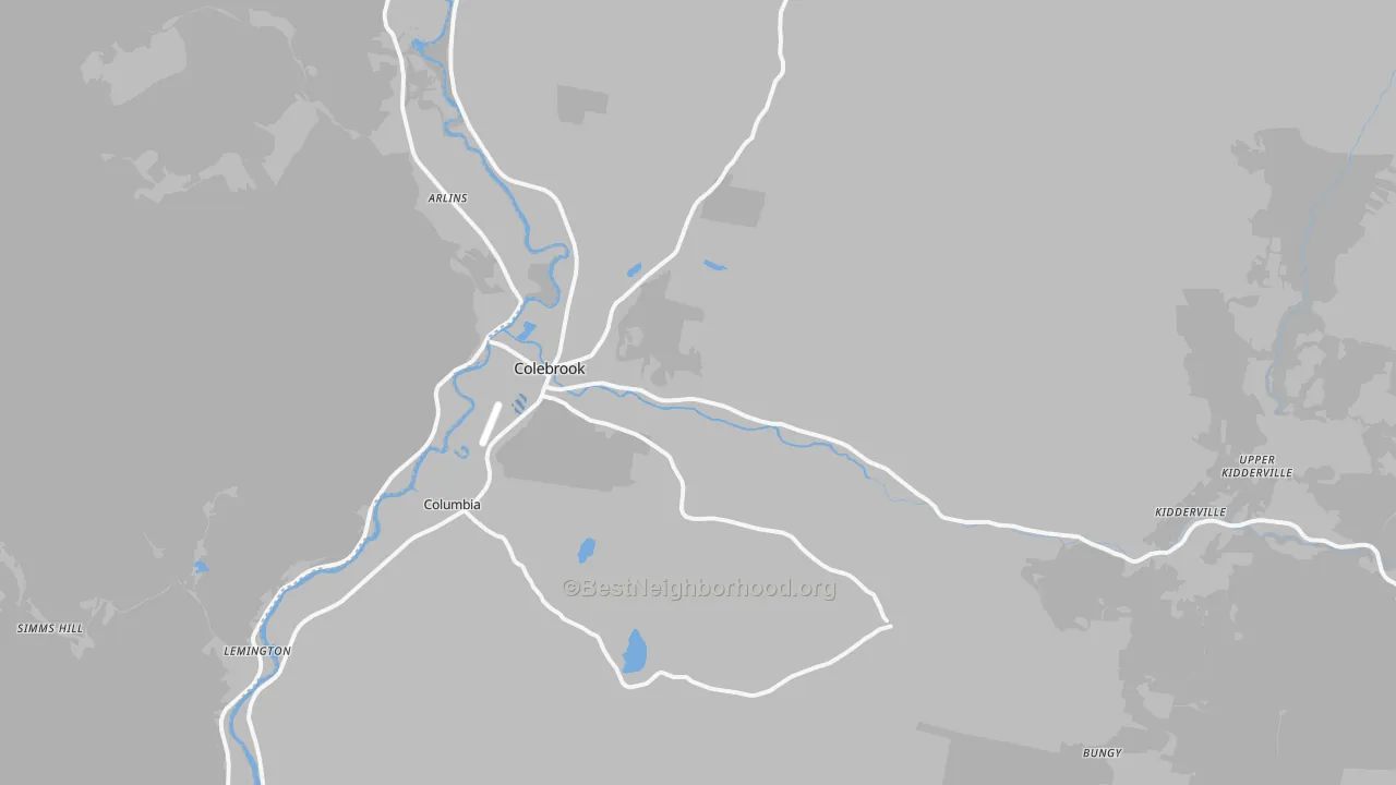 Transit Grade map of Colebrook, NH