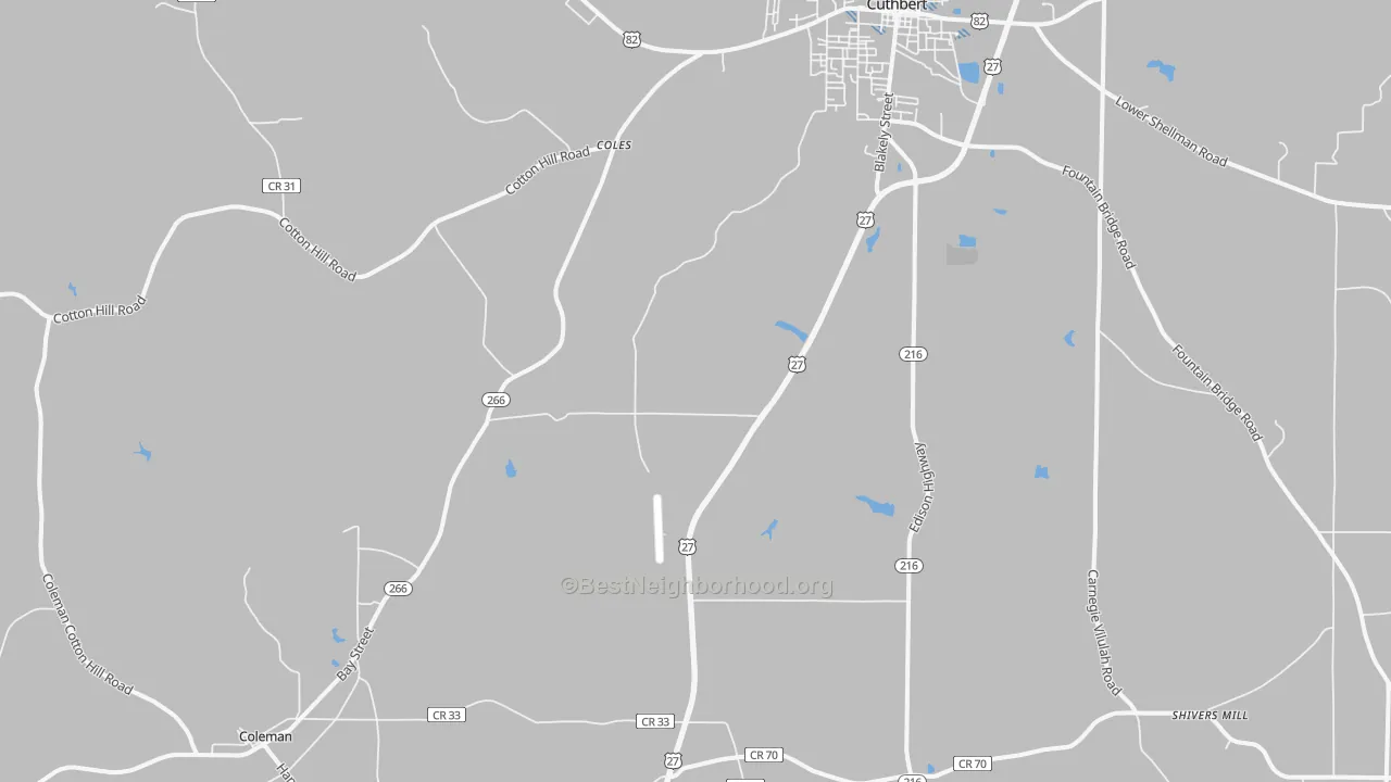 Transit Grade map of Coleman, GA