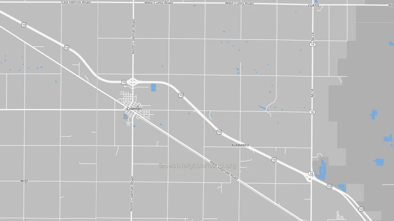Transit Grade map of Coleman, MI