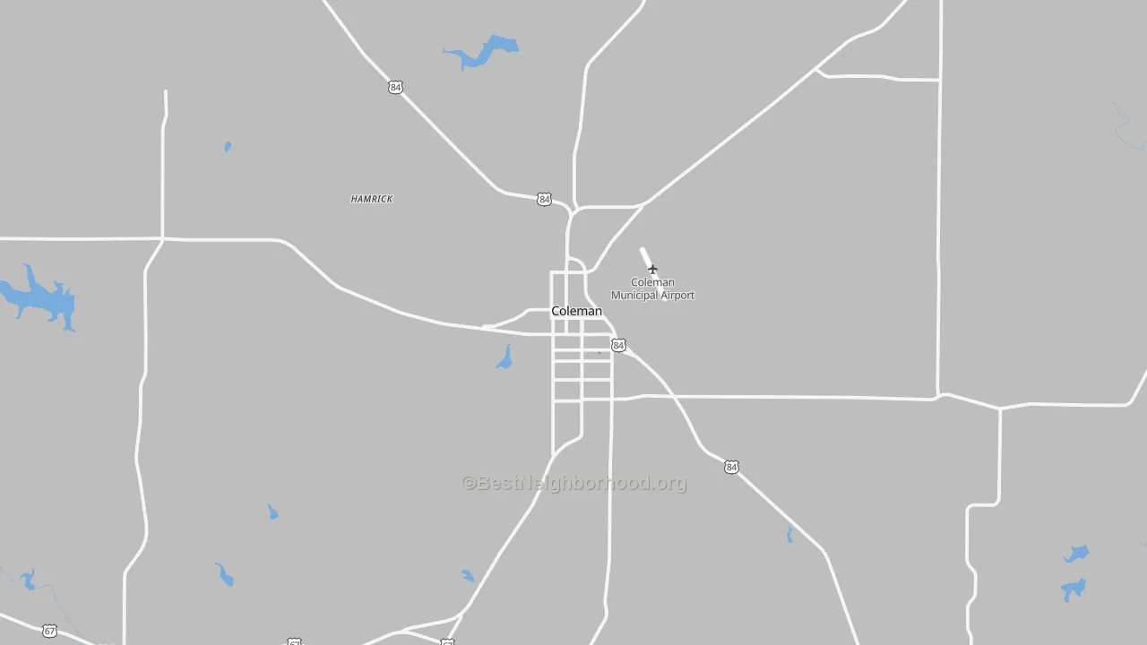 Transit Grade map of Coleman, TX