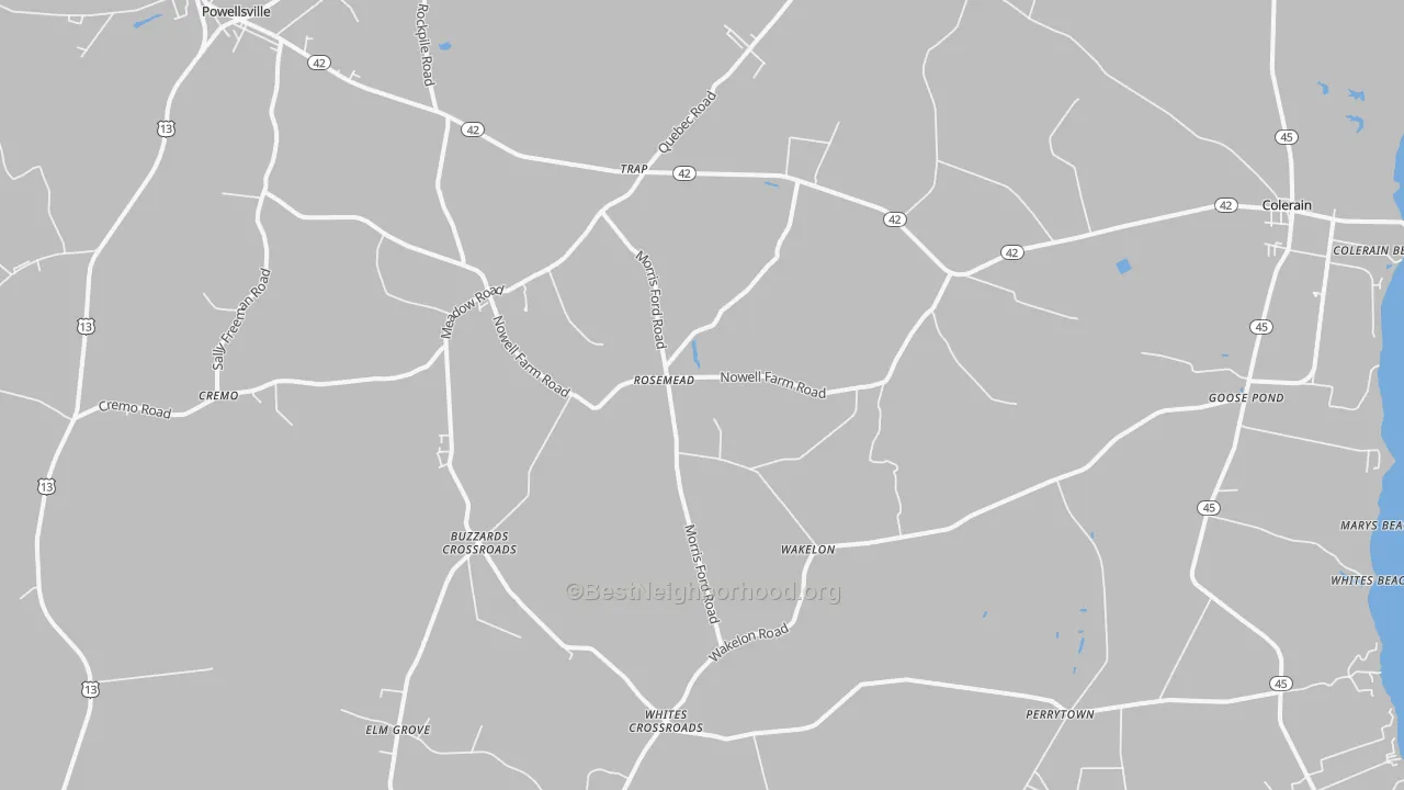 Transit Grade map of Colerain, NC