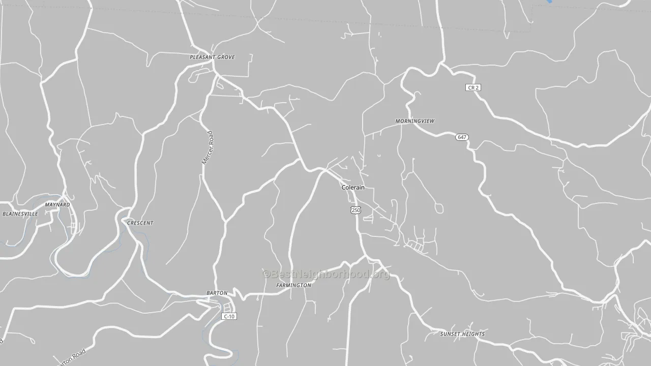 Transit Grade map of Colerain, OH