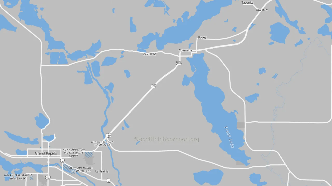 Transit Grade map of Coleraine, MN